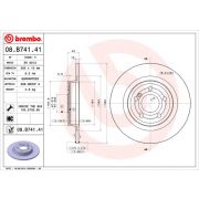 Слика 1 $на Кочионен диск BREMBO COATED DISC LINE 08.B741.41