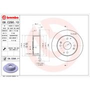 Слика 1 $на Кочионен диск BREMBO COATED DISC LINE 08.C290.11