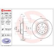 Слика 1 $на Кочионен диск BREMBO COATED DISC LINE 08.D080.11