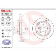 Слика 1 на кочионен диск BREMBO COATED DISC LINE 08.D220.11