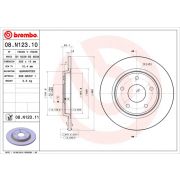 Слика 1 на кочионен диск BREMBO COATED DISC LINE 08.N123.11