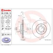 Слика 1 на кочионен диск BREMBO COATED DISC LINE 09.5166.11