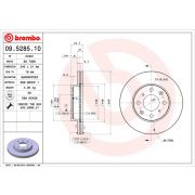 Слика 1 $на Кочионен диск BREMBO COATED DISC LINE 09.5285.11