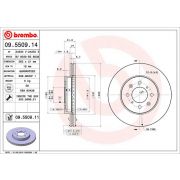 Слика 1 на кочионен диск BREMBO COATED DISC LINE 09.5509.11