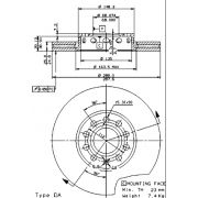 Слика 1 на кочионен диск BREMBO COATED DISC LINE 09.5745.21