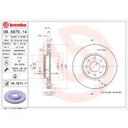 Слика 1 на кочионен диск BREMBO COATED DISC LINE 09.5870.11