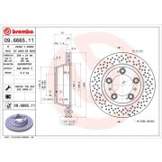 Слика 1 на кочионен диск BREMBO COATED DISC LINE 09.6665.11