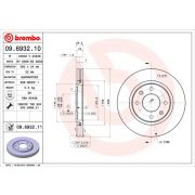 Слика 1 $на Кочионен диск BREMBO COATED DISC LINE 09.6932.11