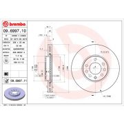 Слика 1 на кочионен диск BREMBO COATED DISC LINE 09.6997.11