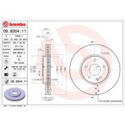 Слика 1 на кочионен диск BREMBO COATED DISC LINE 09.8304.11