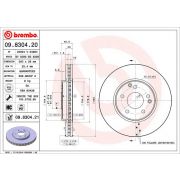 Слика 1 на кочионен диск BREMBO COATED DISC LINE 09.8304.21