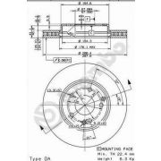 Слика 1 на кочионен диск BREMBO COATED DISC LINE 09.8411.11