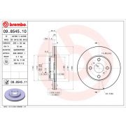 Слика 1 $на Кочионен диск BREMBO COATED DISC LINE 09.8545.11