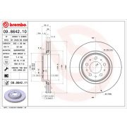 Слика 1 на кочионен диск BREMBO COATED DISC LINE 09.8642.11