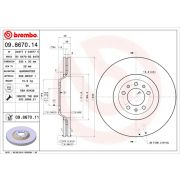 Слика 1 на кочионен диск BREMBO COATED DISC LINE 09.8670.11