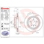 Слика 1 на кочионен диск BREMBO COATED DISC LINE 09.8700.11