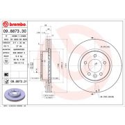 Слика 1 $на Кочионен диск BREMBO COATED DISC LINE 09.8873.31