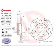 Слика 1 $на Кочионен диск BREMBO COATED DISC LINE 09.8904.21