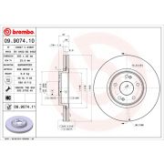 Слика 1 на кочионен диск BREMBO COATED DISC LINE 09.9074.11