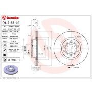 Слика 1 на кочионен диск BREMBO COATED DISC LINE 09.9167.11