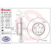 Слика 1 на кочионен диск BREMBO COATED DISC LINE 09.9172.11