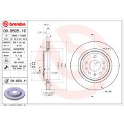 Слика 1 на кочионен диск BREMBO COATED DISC LINE 09.9505.11