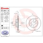 Слика 1 $на Кочионен диск BREMBO COATED DISC LINE 09.9541.11