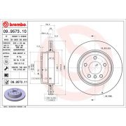 Слика 1 на кочионен диск BREMBO COATED DISC LINE 09.9573.11