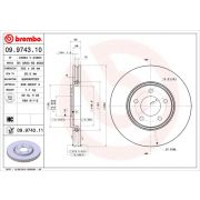 Слика 1 $на Кочионен диск BREMBO COATED DISC LINE 09.9743.11