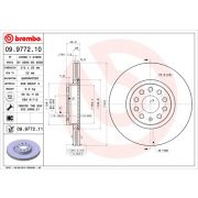 Слика 1 на кочионен диск BREMBO COATED DISC LINE 09.9772.11