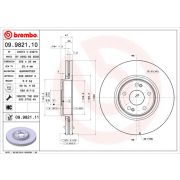 Слика 1 на кочионен диск BREMBO COATED DISC LINE 09.9821.11