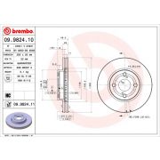 Слика 1 $на Кочионен диск BREMBO COATED DISC LINE 09.9824.11