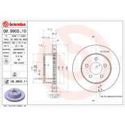 Слика 1 $на Кочионен диск BREMBO COATED DISC LINE 09.9905.11