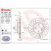 Слика 1 на кочионен диск BREMBO COATED DISC LINE 09.A047.21