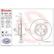 Слика 1 на кочионен диск BREMBO COATED DISC LINE 09.A047.31