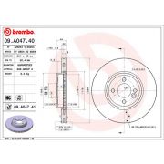 Слика 1 на кочионен диск BREMBO COATED DISC LINE 09.A047.41