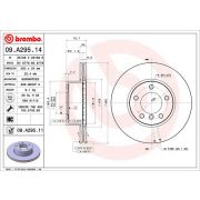 Слика 1 на кочионен диск BREMBO COATED DISC LINE 09.A295.11