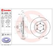 Слика 1 на кочионен диск BREMBO COATED DISC LINE 09.A330.11