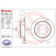 Слика 1 на кочионен диск BREMBO COATED DISC LINE 09.A334.11