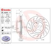 Слика 1 на кочионен диск BREMBO COATED DISC LINE 09.A353.11