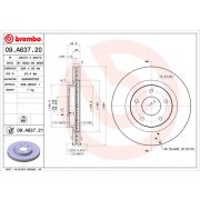 Слика 1 на кочионен диск BREMBO COATED DISC LINE 09.A637.21