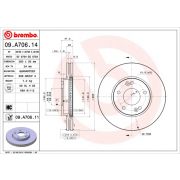 Слика 1 $на Кочионен диск BREMBO COATED DISC LINE 09.A706.11