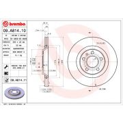 Слика 1 $на Кочионен диск BREMBO COATED DISC LINE 09.A814.11