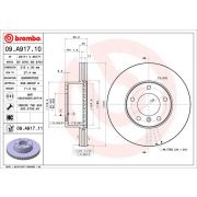 Слика 1 на кочионен диск BREMBO COATED DISC LINE 09.A917.11