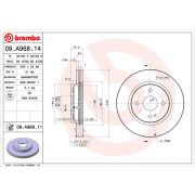 Слика 1 на кочионен диск BREMBO COATED DISC LINE 09.A968.11