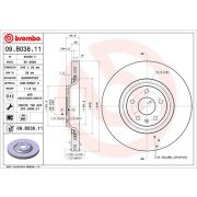 Слика 1 $на Кочионен диск BREMBO COATED DISC LINE 09.B038.11