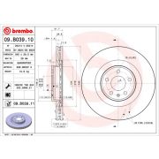 Слика 1 на кочионен диск BREMBO COATED DISC LINE 09.B039.11