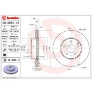 Слика 1 на кочионен диск BREMBO COATED DISC LINE 09.B280.41