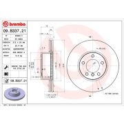 Слика 1 на кочионен диск BREMBO COATED DISC LINE 09.B337.21