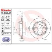 Слика 1 на кочионен диск BREMBO COATED DISC LINE 09.B338.21